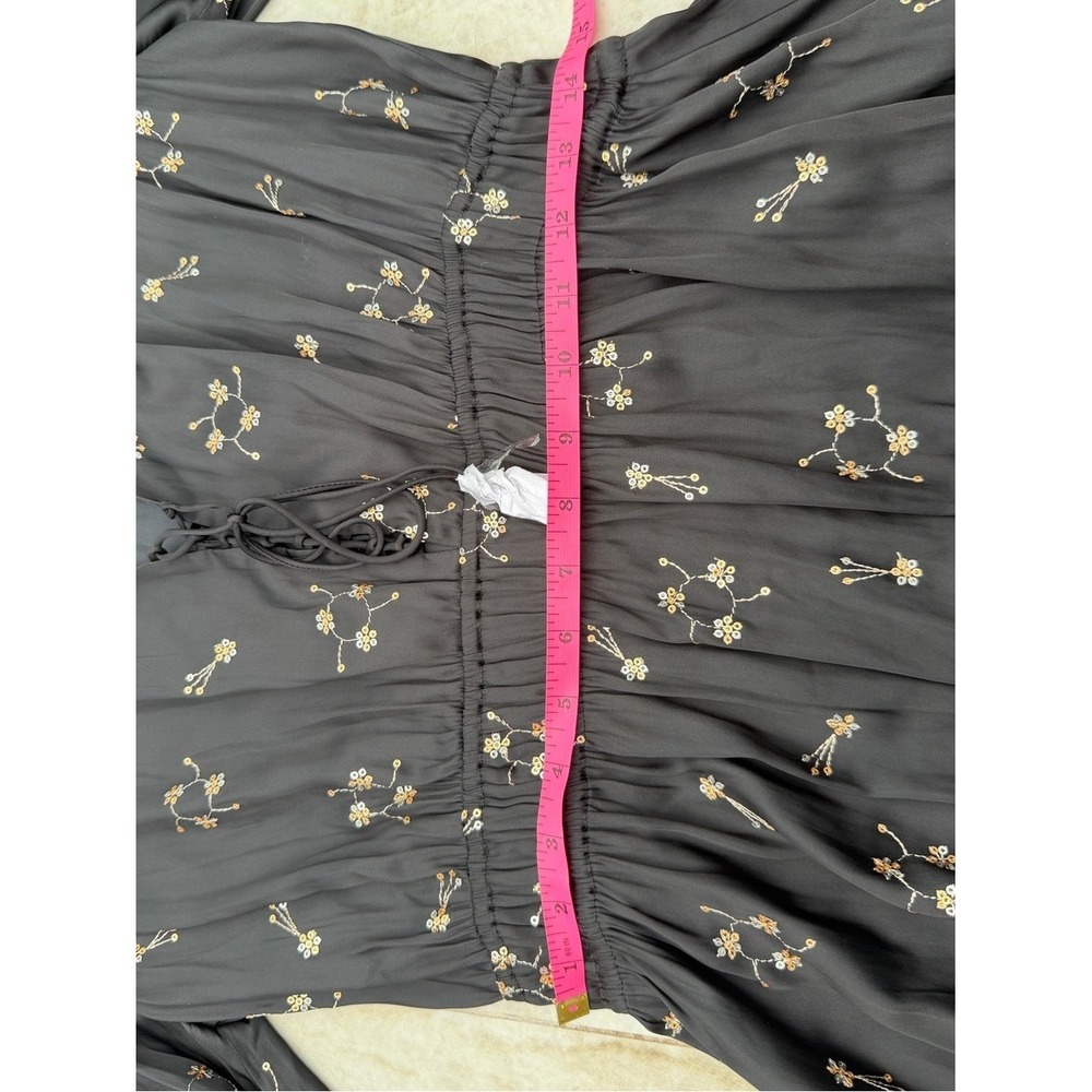 Maje NWT Sequin Embellished V-Neck Mini Cocktail Dress Black 42 XL - Picture 8 of 16